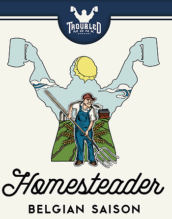Troubled Monk Homesteader beer Label Full Size