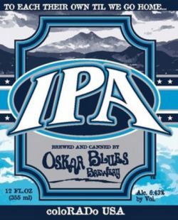 Oskar Blues OB beer Label Full Size