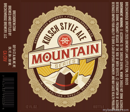 Breckenridge Kolsch beer Label Full Size