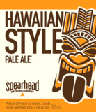 Spearhead Hawaiian Style Pale Ale beer