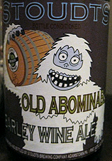 Stoudts Old Abominable  2010 beer Label Full Size