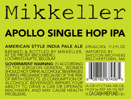 Mikkeller Single Hop Apollo beer Label Full Size