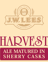 JW Lees Harvest Ale Sherry 2010 beer Label Full Size