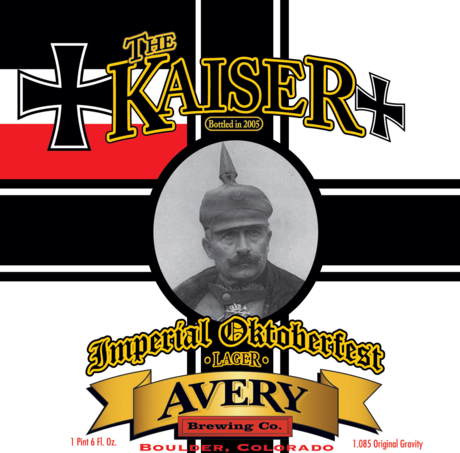 Avery The Kaiser Imperial Oktoberfest 2010 beer Label Full Size