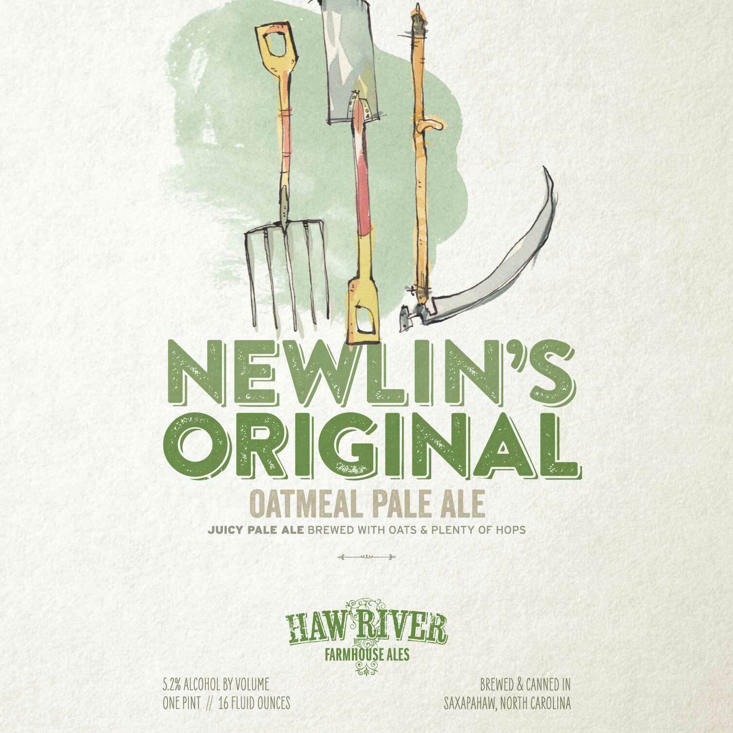 Newlin's Original Hoppy Pale beer Label Full Size