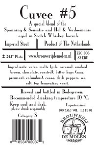 Brouwerij de Molen Cuvee #5 beer Label Full Size