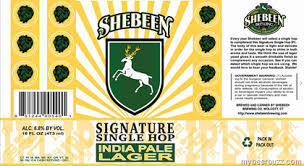 Shebeen Signature Single Hop India Pale Lager beer Label Full Size