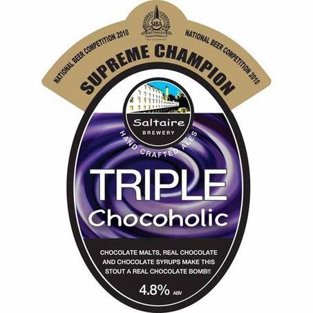 Saltaire Triple Chocoholic beer Label Full Size