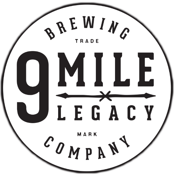 9 Mile Abbey Dubbel beer Label Full Size