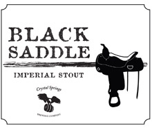 Crystal Springs Black Saddle Stout beer Label Full Size