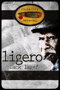 Cigar City Ligero Black Lager beer Label Full Size