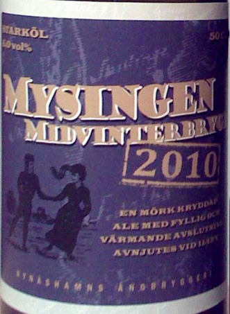 Nynashamns Mysingen Midvinterbrygd beer Label Full Size