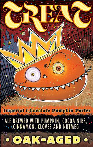 Midnight Sun T.R.E.A.T. Imperial Chocolate Pumpkin Nitro beer Label Full Size