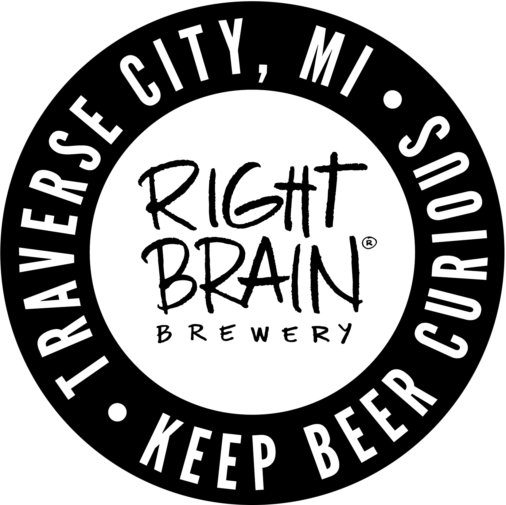 Right Brain + Greenbush + 2 Lads Queen Bean beer Label Full Size
