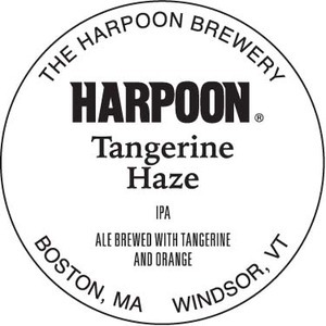 Harpoon Tangerine Haze beer Label Full Size