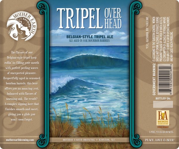 Mother Earth Tripel Overhead 2016 beer Label Full Size