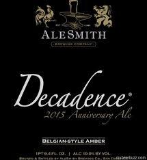 AleSmith Barrel-Aged Decadence beer Label Full Size