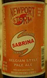 Newport Storm Sabrina beer Label Full Size
