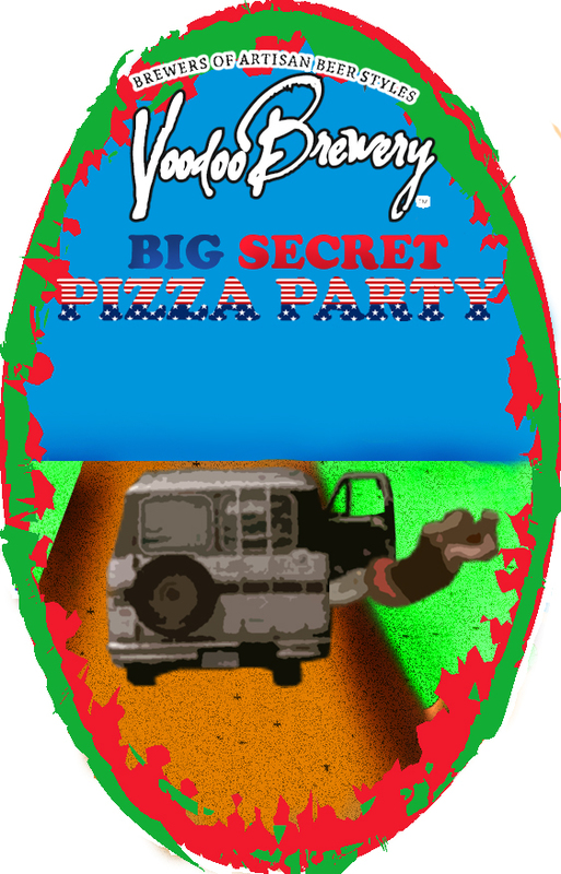 Voodoo Big Secret Pizza Party beer Label Full Size