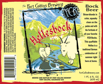 Fort Collins Hellesbock beer Label Full Size