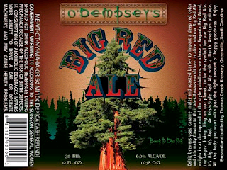 O'Dempsey's Big Red Ale beer Label Full Size