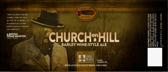 Cigar City Church on a Hill beer Label Full Size