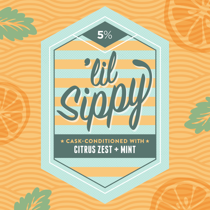 Long Live 'Lil Sippy Casked w/ Citrus & Mint beer Label Full Size