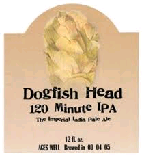Dogfish Head 120 Minute 2010 beer Label Full Size