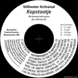 Stillwater Kopstootje beer