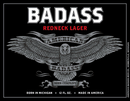 Michigan Badass beer Label Full Size