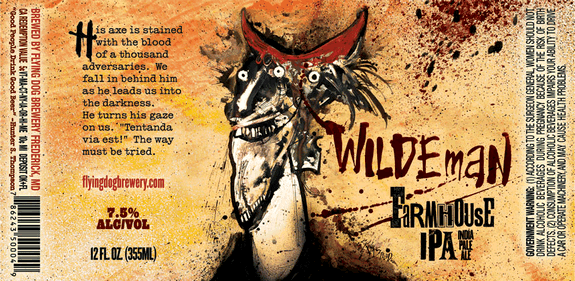 Flying Dog In de Wildeman beer Label Full Size
