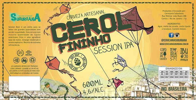 Cerol Fininho Session IPA beer Label Full Size