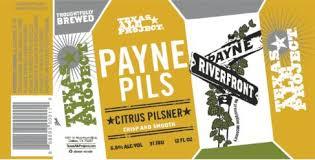 Texas Ale Payne beer Label Full Size