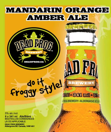 Dead Frog Mandarin Orange Cream Ale beer Label Full Size