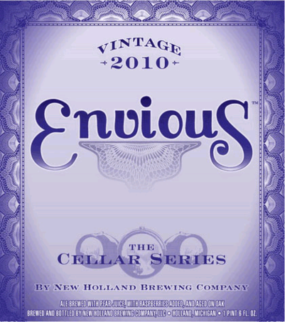 New Holland Envious 2010 beer Label Full Size