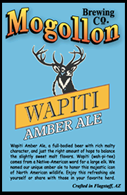 Mogollon Wapiti beer Label Full Size