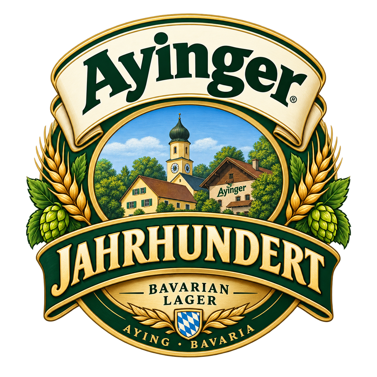 Ayinger Jahrhundert Bier beer Label Full Size