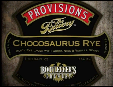 Bruery Chocosaurus Rye Lager beer Label Full Size