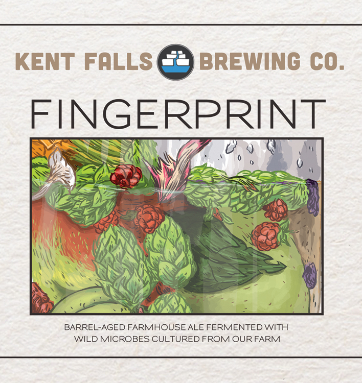 Kent Falls Fingerprint beer Label Full Size