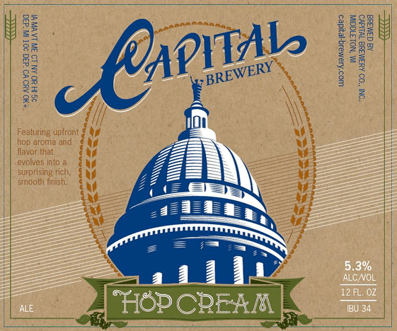 Capital Hop Cream beer Label Full Size
