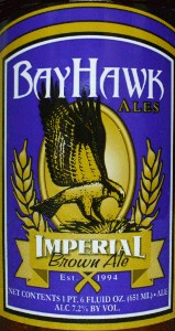 Bayhawk Imperial Brown Ale beer Label Full Size