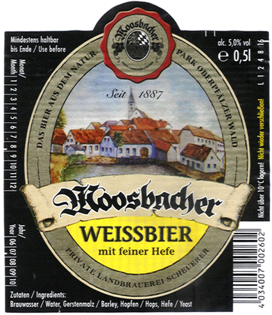 Scheuerer Weissbier beer Label Full Size