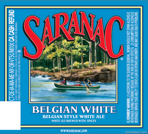 F.X. Matt Saranac Belgian White beer Label Full Size