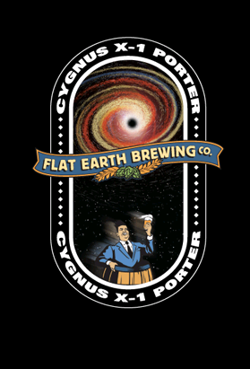 Flat Earth Cygnus X-1 beer Label Full Size