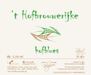 Hofbrouwerijke HofBlues beer Label Full Size