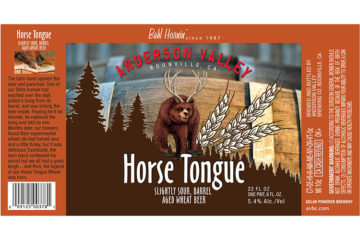 Anderson Valley Horse Tongue beer Label Full Size