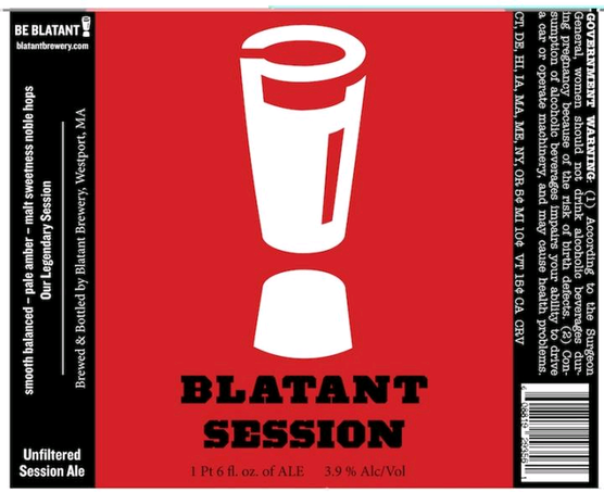 Blatant Session Ale beer Label Full Size