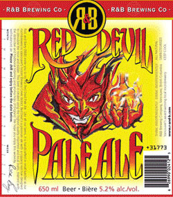 R&B Red Devil beer Label Full Size