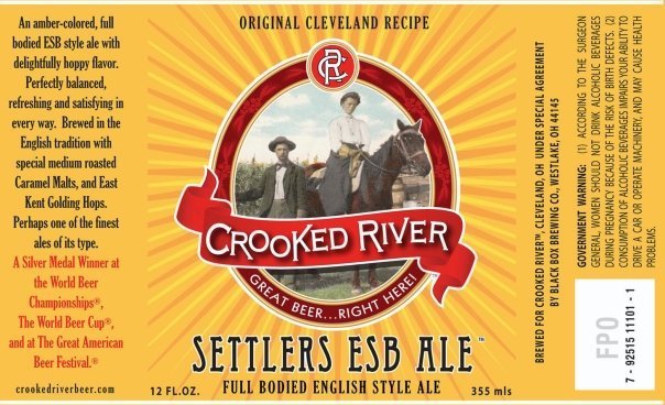 Crooked River Settler's Ale beer Label Full Size