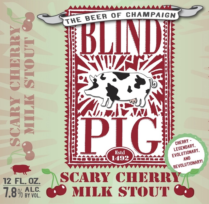 Blind Pig Scary Cherry Milk Stout beer Label Full Size